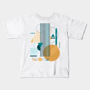 Abstract pattern modern geometric Earth Kids T-Shirt